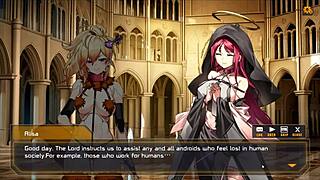 Robolife2 nova duty hentai game episode 2 features anal drill sextoy making android girl orgasm.