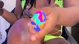Joanfantasyxo getting oiled up for solo playtime fun