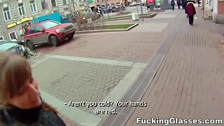 alice the wannabe model rocks those glasses in european setting