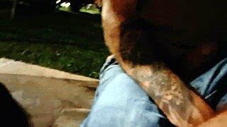Emotional Thrill of Risky Handjob for Brunette at Bus Stop