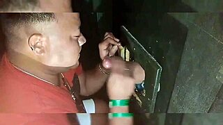 Feeling the intense thrill as I take my friend to the blowjob booth for gay oral fun