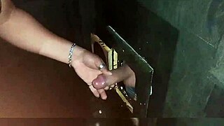 Feeling the intense thrill as I take my friend to the blowjob booth for gay oral fun