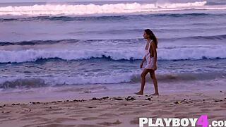 Vanessa Angel strips naked and shows her pussy.