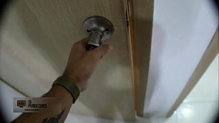 Stepson fucks mother-in-law's shaved pussy bent over in bathroom, cumshot homemade amateurs