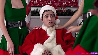 Alicia, Eliza Ibarra, and Jazmin Luv crave cock for Christmas