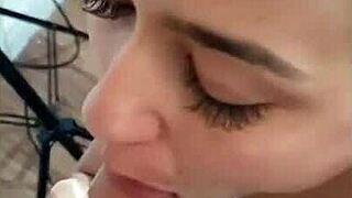 naughty girls get cumshot faces!