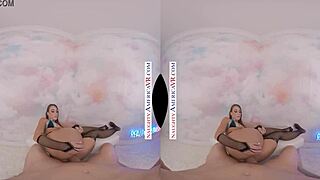 In This Reality Scene, Brunette Pornstar Gia Derza Stretches Her Ass In Heels And Stockings For A Deep Anal Creampie