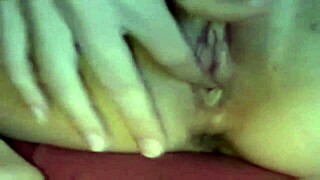 Intimate cellphone session leads to hardcore fucking with toys and cum on huge boobs.
