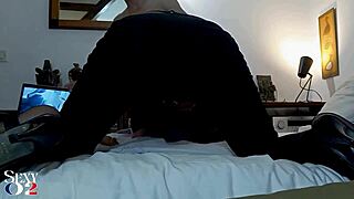 french amateur slut in leather and satin