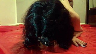 drink up, lucy, show us how you handle that piss!