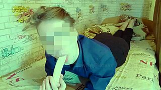 He says, 'Watch how I suck and deepthroat this banana like a blowjob'