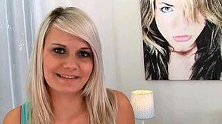 Wow, this sultry blonde bombshell gets her poon tang hammered in missionary! 😍