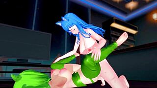 Big-titted hentai with big booty and futa elements