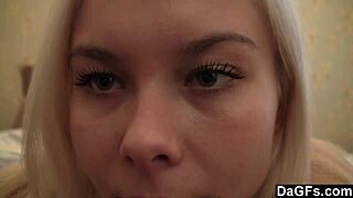 Tiny Girlfriend Reveals Her Skinny Body In Bedroom