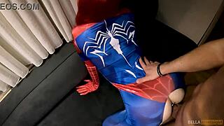 spider-woman mary jane watson, take this huge cumshot in xxx parody cross the spider verse