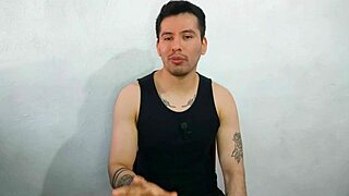 Young twink gives oral to friend's uncle's monster cock and eats cum