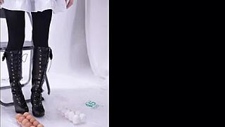 Intense boot foodcrush on ass fetish