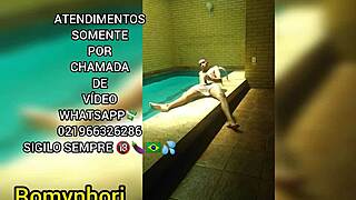 emotional video call with skinny carioca stud doing active service