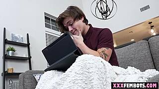 Hey, can this hot brunette robot really cuddle and fuck like that?