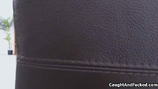 lingerie teen 18+ sucks after handcuffed in office