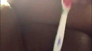 His toothbrush made me squirt wet pussy in pov with this fat ebony bbw.