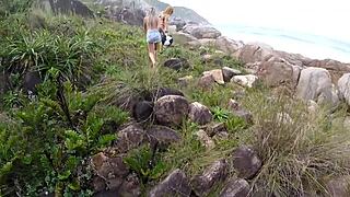 Man, we trekked to a deserted beach just for a crazy group bang with Kaya Nymphet and crew!