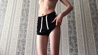 Student Undresses On Camera With Deepthroat And Doggystyle Action