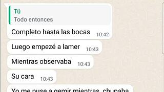 Latina Girlfriend Devours Second Cock on Phone Chat