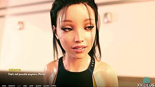 Rebecca appears shiny, glossy, and wet in the AOA Academy 22 roleplay