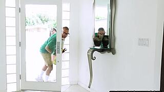 Hot Teen Brunettes Sucked And Fucked By Friend In Haunted House Halloween 3some!