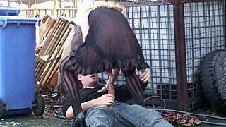 Watch this redhead teen get fucked outdoor with blowjob and orgasm?