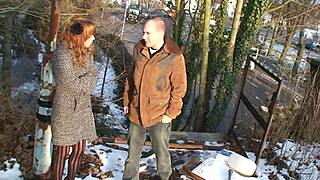 Watch this redhead teen get fucked outdoor with blowjob and orgasm?