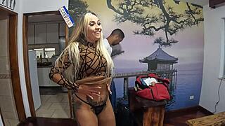 Yo, check Evy Kethlyn dodging that monster toy in her first bareback Latina scene!