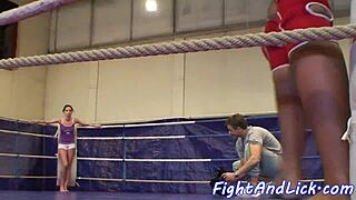 Yo, Watch These Bigtit Lezzies Wrestle and Lick Pussy!