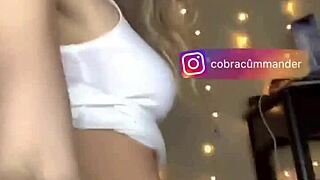 hot russian babe dances with stunning downblouse on bigo