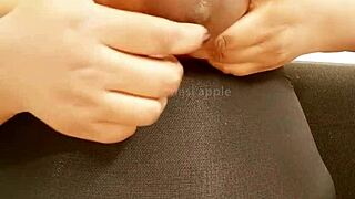 indian hyderabad girl playfully squeezes her big tits