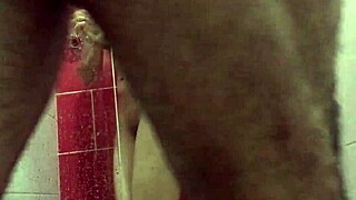 spying on my girlfriend, i can't resist fucking her face in the shower
