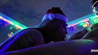 our sexy christmas, uhh, messy cum gift with sloppy blowjob... so hot!