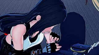 Tifa rides Cloud hard in Final Fantasy 7 hentai scene