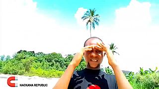 Unbelievable! Maskgodez Joins After My 70-Year-Old Man Fucks Me Hard On The Street!