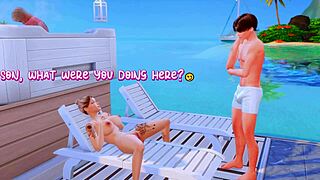 Stepson Drills Stepmom in Ass as Stepfather Watches Wife Cheat - Sims 4 Hentai Animation