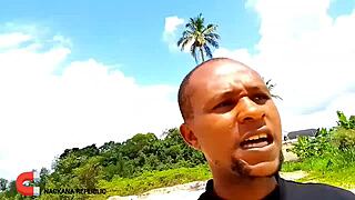 Unbelievable! Maskgodez Joins After My 70-Year-Old Man Fucks Me Hard On The Street!