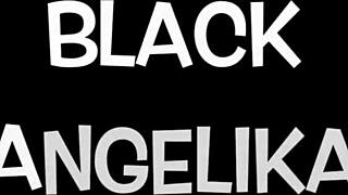 Black Angelika Gardienne in uniform gives blowjob and swallows cumshot