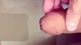watch sperm swim during bath masturbation