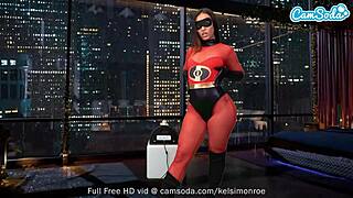 kelsi monroe cosplays as elastigirl on sybian