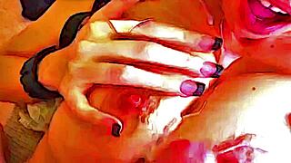 alia janine invites you to cream on her huge tits.