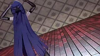 raiden mei in stockings and garter belt gets playful with a spank