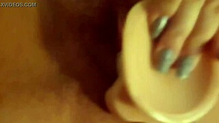 Wife uses sex toys for masturbation leading to creampie