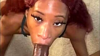 i fucked this ebony hoe on the couch, she deepthroated my monster cock