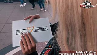 Hey, slim blonde German milf picked up for a hot one night stand